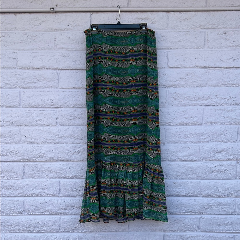 BB Dakota Vibrant Green Maxi Skirt